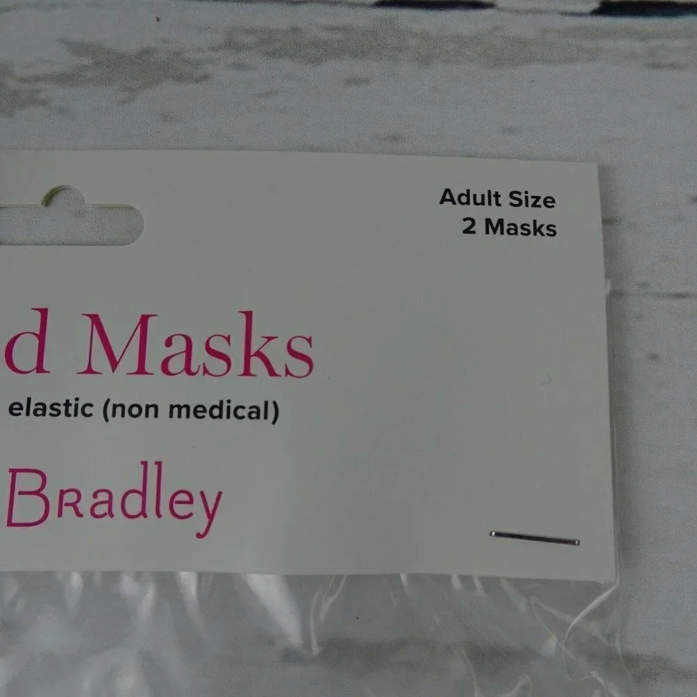 💰3/$25 Vera Bradley 2-Pack Pleated Cloth Face Masks Beary Merry Bears